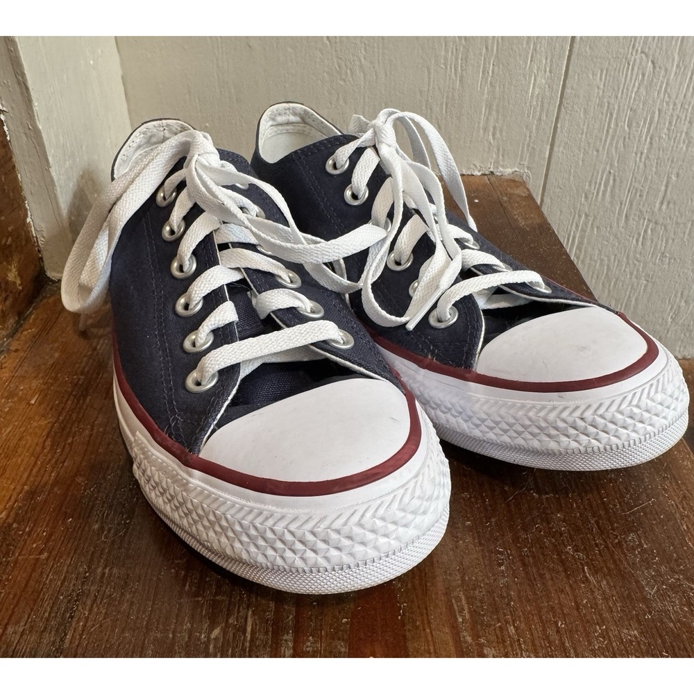 Converse All Star Low-Top Navy Canvas Sneakers Unisex Sz 8 Women' Men's Sz 6